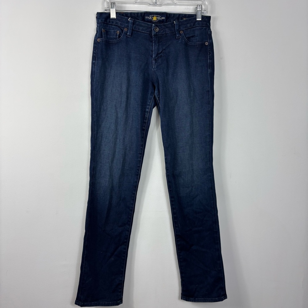 Lucky Brand The Sweet Jean Straight Womens 6 Dark Wash Mid Rise Classic Denim